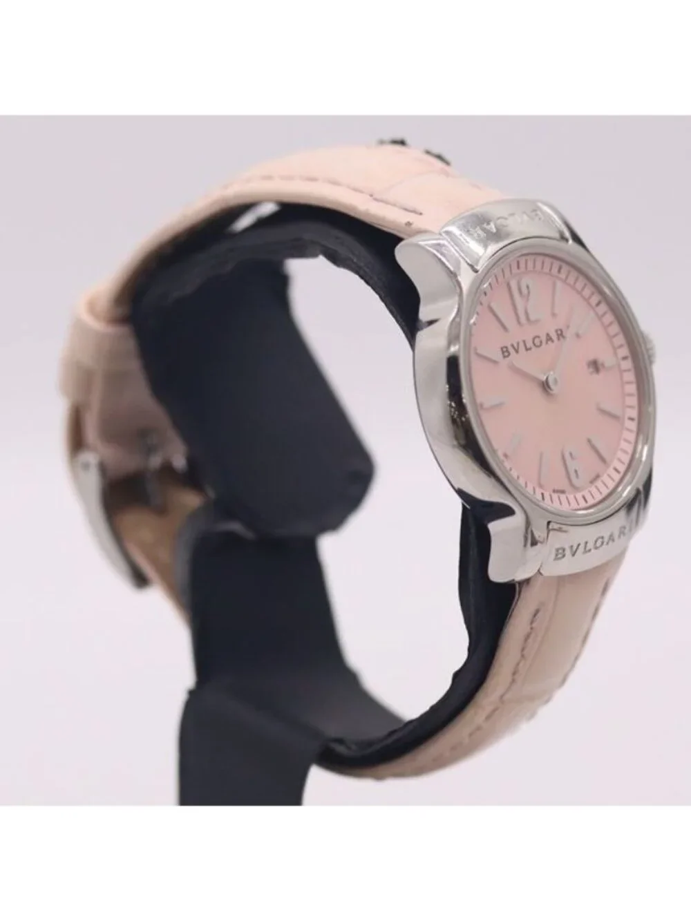 Bvlgari Bulgari Solotempo Date Pink Dial Watch